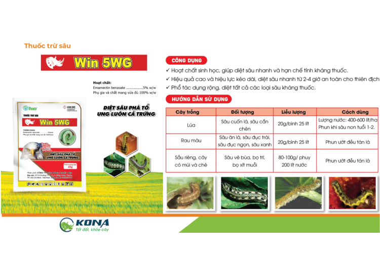 THUỐC TRỪ SÂU  WIN 5WG KONA