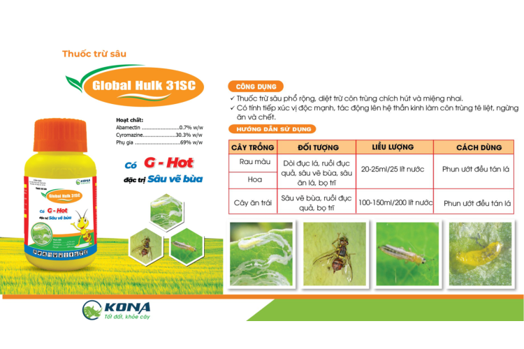THUỐC TRỪ SÂU GLOBAL HULK 31SC KONA