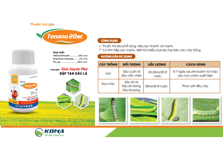 THUỐC TRỪ SÂU TENANO 20SC KONA
