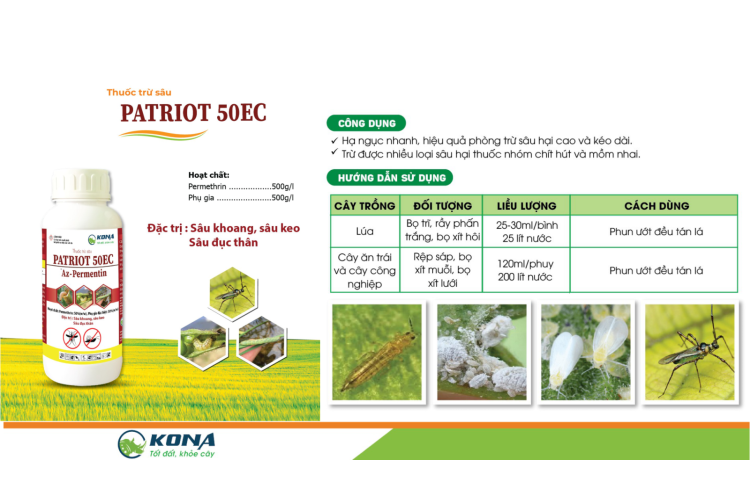 THUỐC TRỪ SÂU PATRIOT 50EC KONA