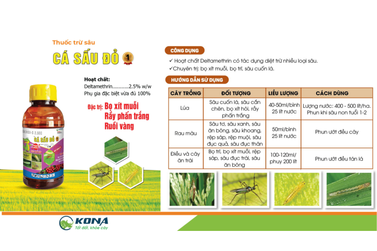 THUỐC TRỪ SÂU CÁ SẤU ĐỎ 2.5EC KONA