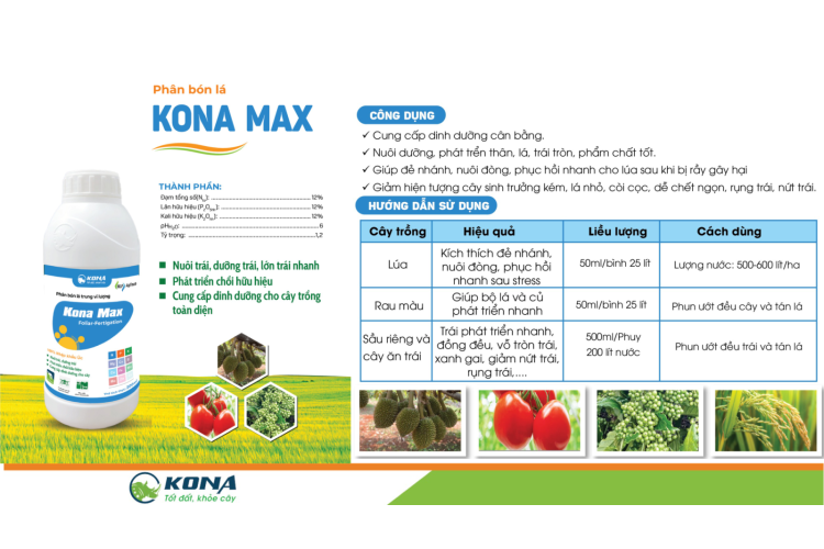 PHÂN BÓN LÁ KONA MAX