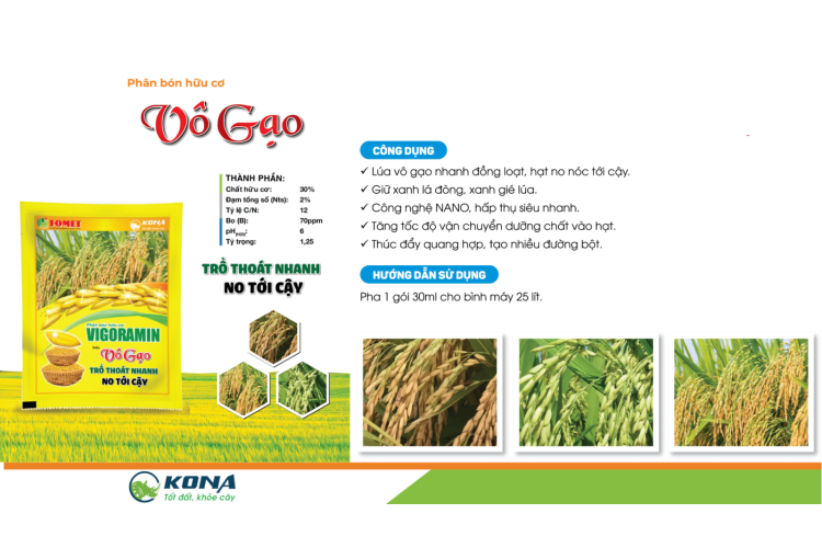 PHÂN BÓN HỮU CƠ VÔ GẠO KONA