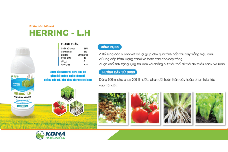 PHÂN BÓN HỮU CƠ HERRING L.H KONA