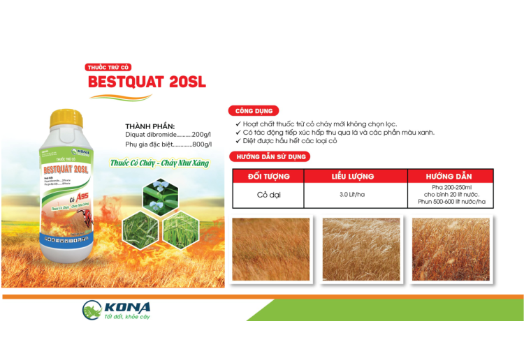 THUỐC TRỪ CỎ BESTQUAT 20SL KONA