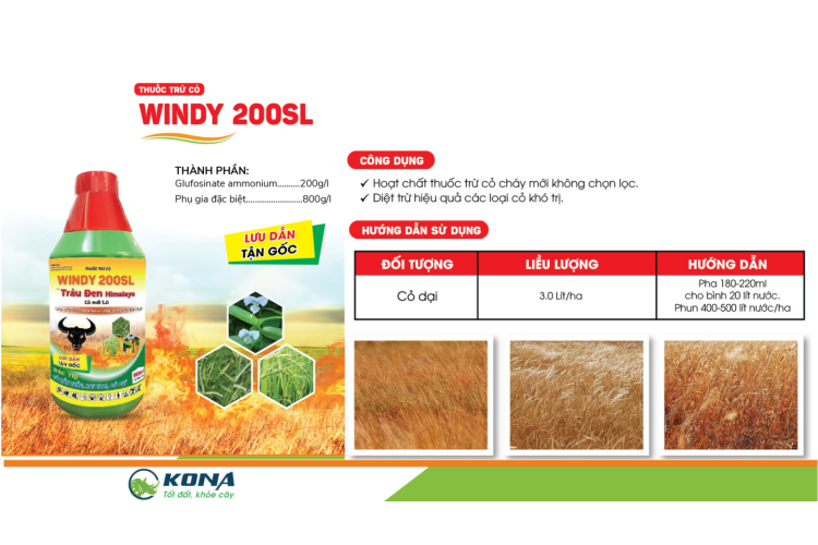 THUỐC TRỪ CỎ WINDY 200SL KONA