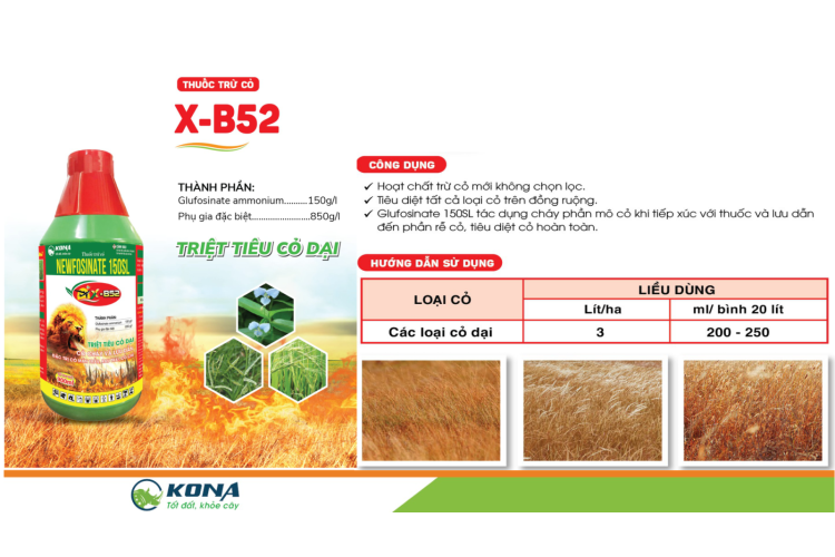 THUỐC TRỪ CỎ X-B52 KONA