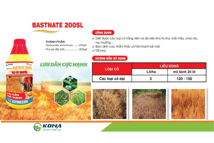 THUỐC TRỪ CỎ BASTNATE 200SL KONA