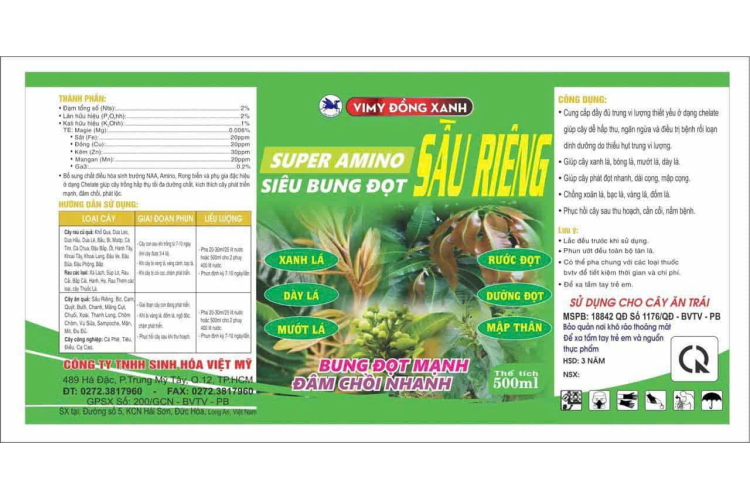 VIMY ĐỒNG XANH SUPER AMINO SẦU 500ML