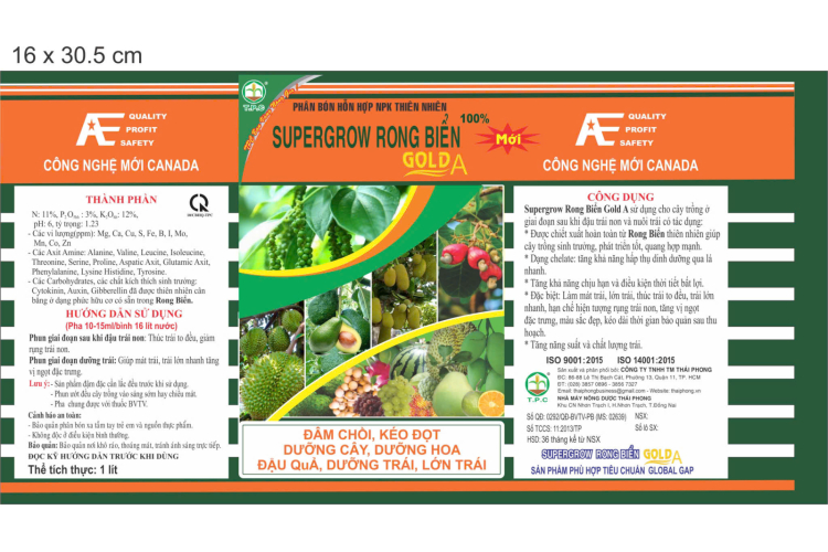 SUPERGROW RONG BIỂN GOLD A