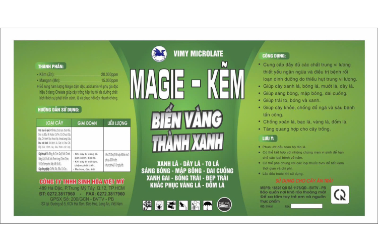 VIMY MICROLATE SIÊU MAGIE - KẼM 500ML