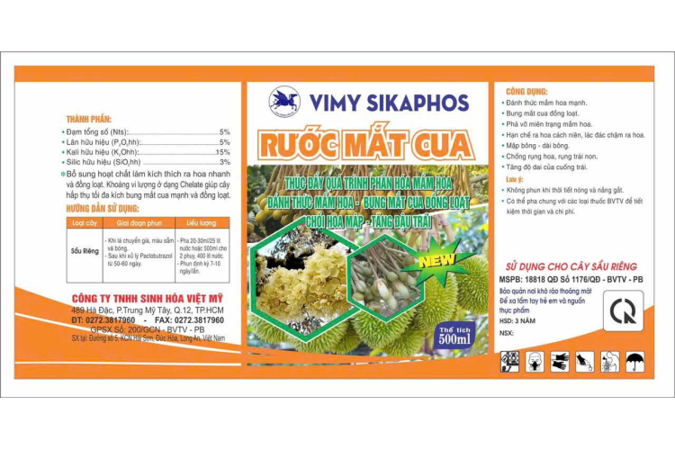 VIMY SIKAPHOS RƯỚC MẮT CUA 500ML