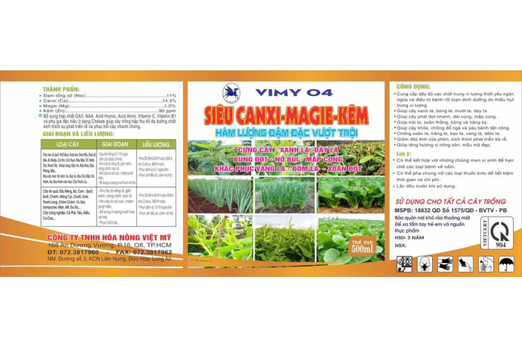 VIMY 04 SIÊU CANXI-MAGIE-KẼM 500ml