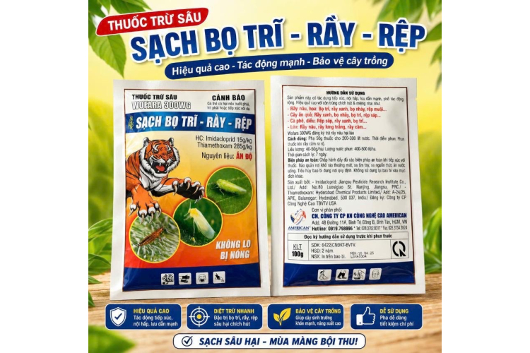 THUỐC TRỪ SÂU WOFARA 300WG SẠCH BỌ TRĨ-RẦY-RỆP